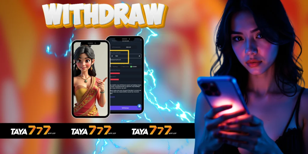 TAYA777 APP CASINO WITHDRAW BANNER